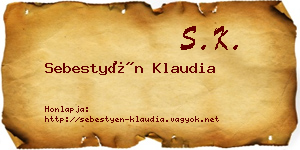 Sebestyén Klaudia névjegykártya